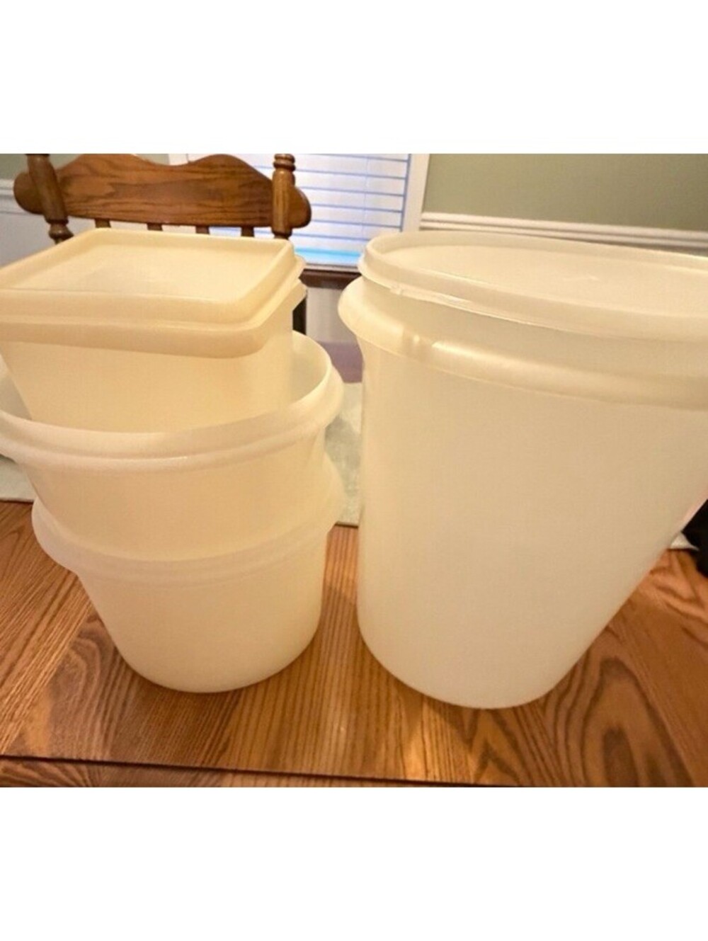 Vintage Tupperware Storage Lot – Saltine Keeper & Canisters – Some Missing Lids